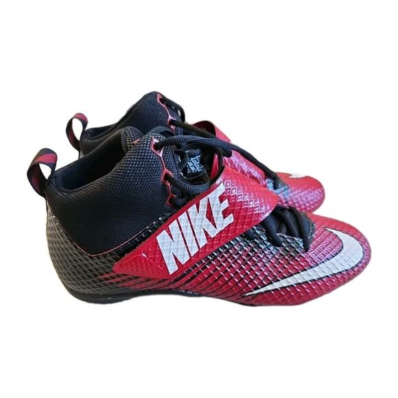 Nike Lunarbeast Elite TD Football Cleats Men Shoes Black Red Sz 14 - Picture 1 of 7